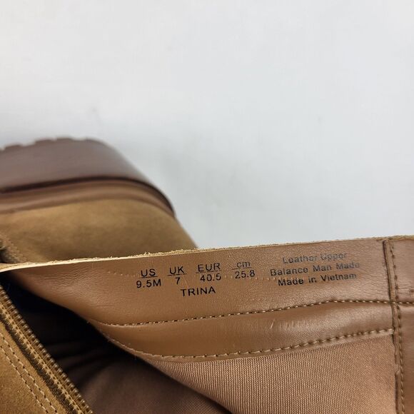 Naturalizer Trina Accent Mid Round Toe Block Heel Zip up Boot brown 9.5M - Picture 2 of 16